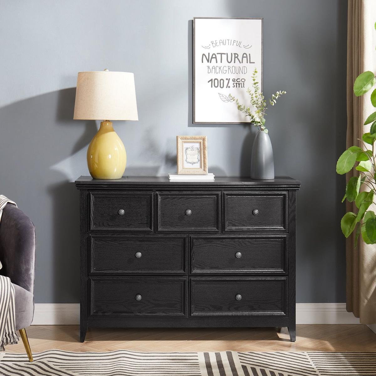 Scratch-Resistant, Easy-Slide 7-Drawer Dresser with Metal Handles –  Streamdale Furniture