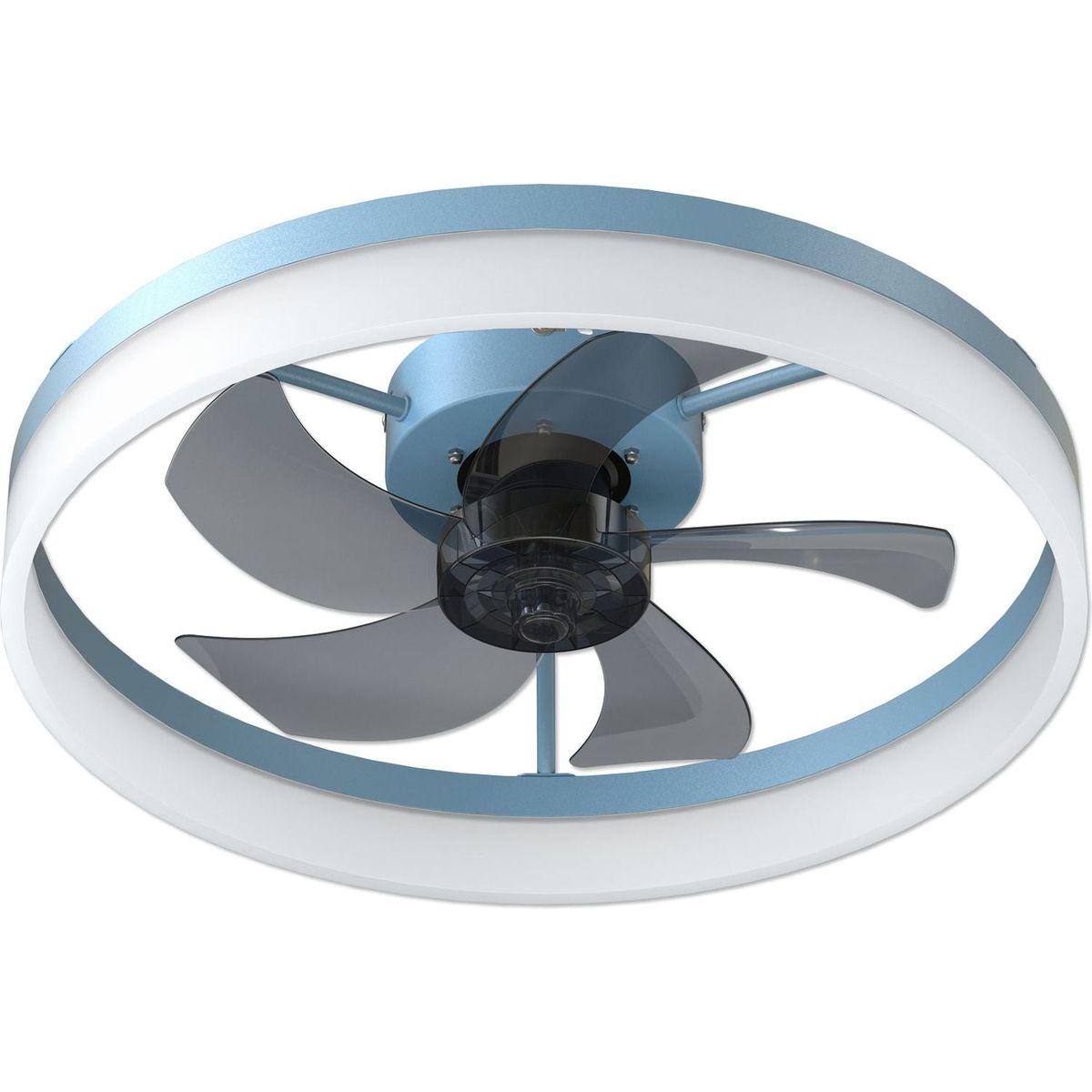 Ceiling Fans with Lights Dimmable LED Embedded installation of thin modern ceiling fans(Blue)