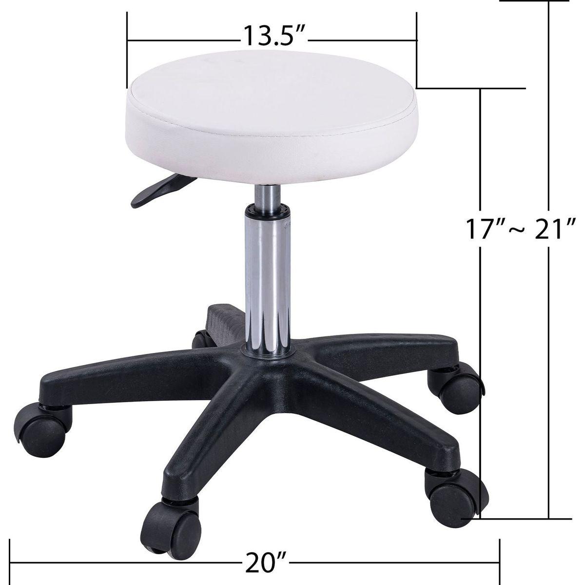 Massage Salon Tattoo Chair with Two Trays Esthetician Bed with Hydraulic Stool,Multi-Purpose 3-Section Facial Bed Table, Adjustable Beauty Barber Spa Beauty Equipment, White