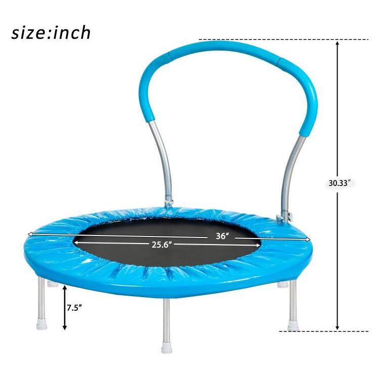 36" TRAMPOLINE WITH HANDLE(BL)-METAL