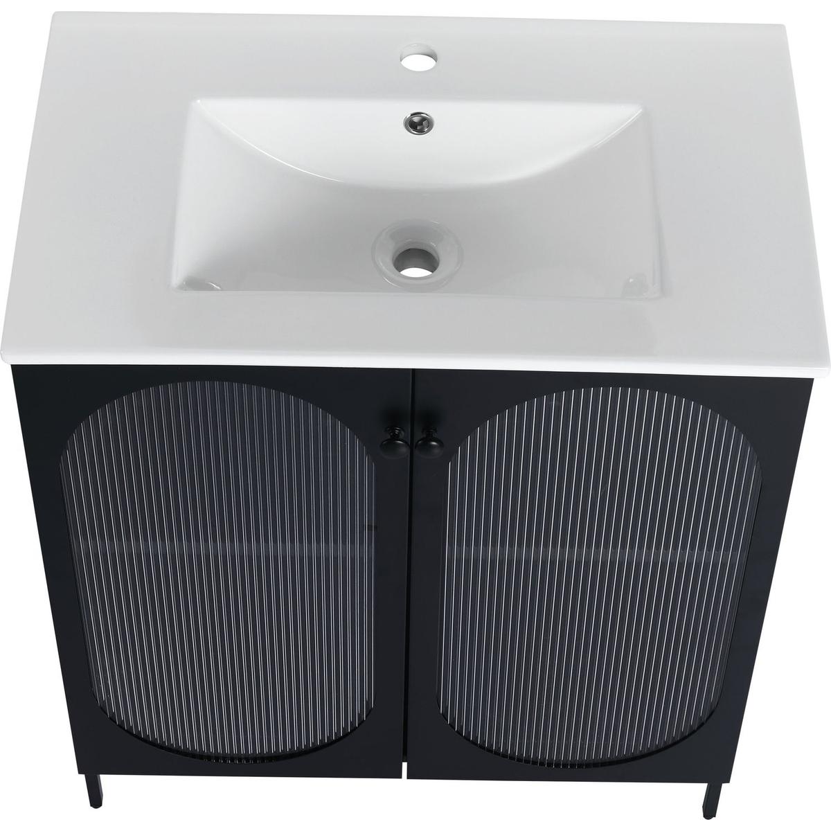 30 Inch Freestanding Bathroom Vanity With Ceramic SInk