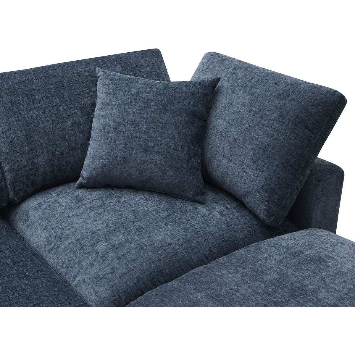 130x65" Modern Modular Cloud Sofa Bed, 6 Seat Chenille Sectional Couch Set with Ottoman,Free Combination,Convertible U Shaped Sleeper Sofa for Living Room, Apartment, 3 Colors