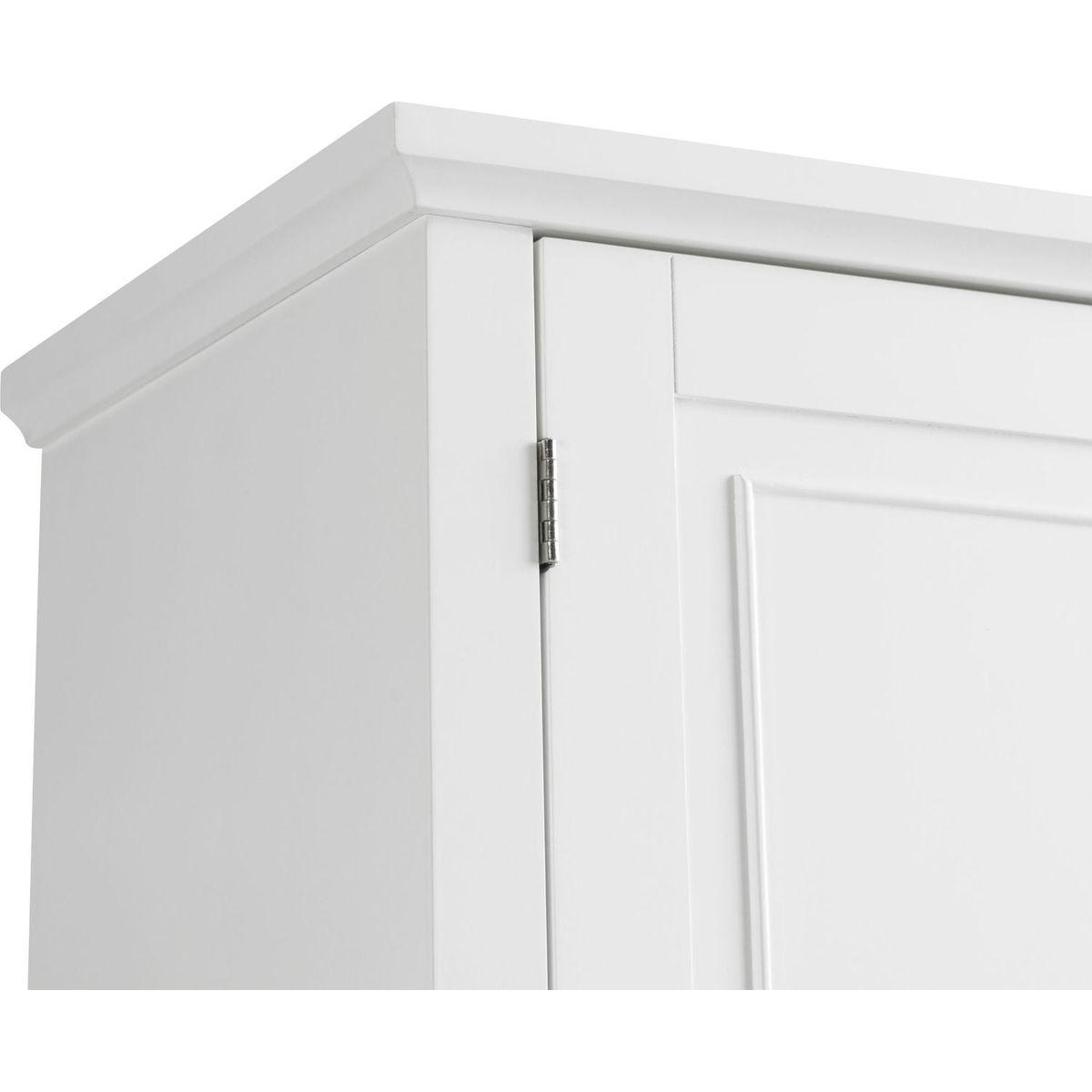 Bathroom Storage Cabinet with Doors and Drawer, Multiple Storage Space, Adjustable Shelf, White