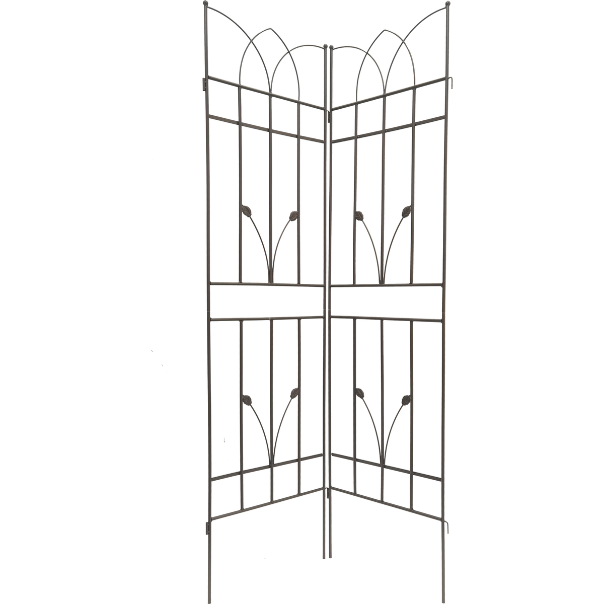 2 Pack Metal Garden Trellis 71" x 17.7" Rustproof Trellis for Climbing Plants Outdoor Flower Support Brown
