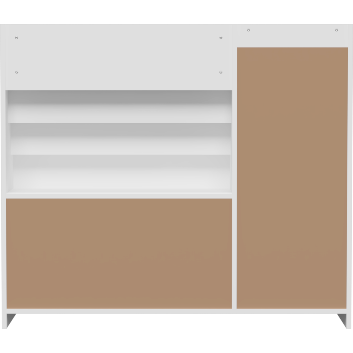 Kids Bookcase and Bookshelf, Multifunctional Bookcase with 3 Collapsible Fabric Drawers, Bookcase Display Stand, Toy Storage Organizer for Bedroom, Playroom, Hallway (White/Gray)