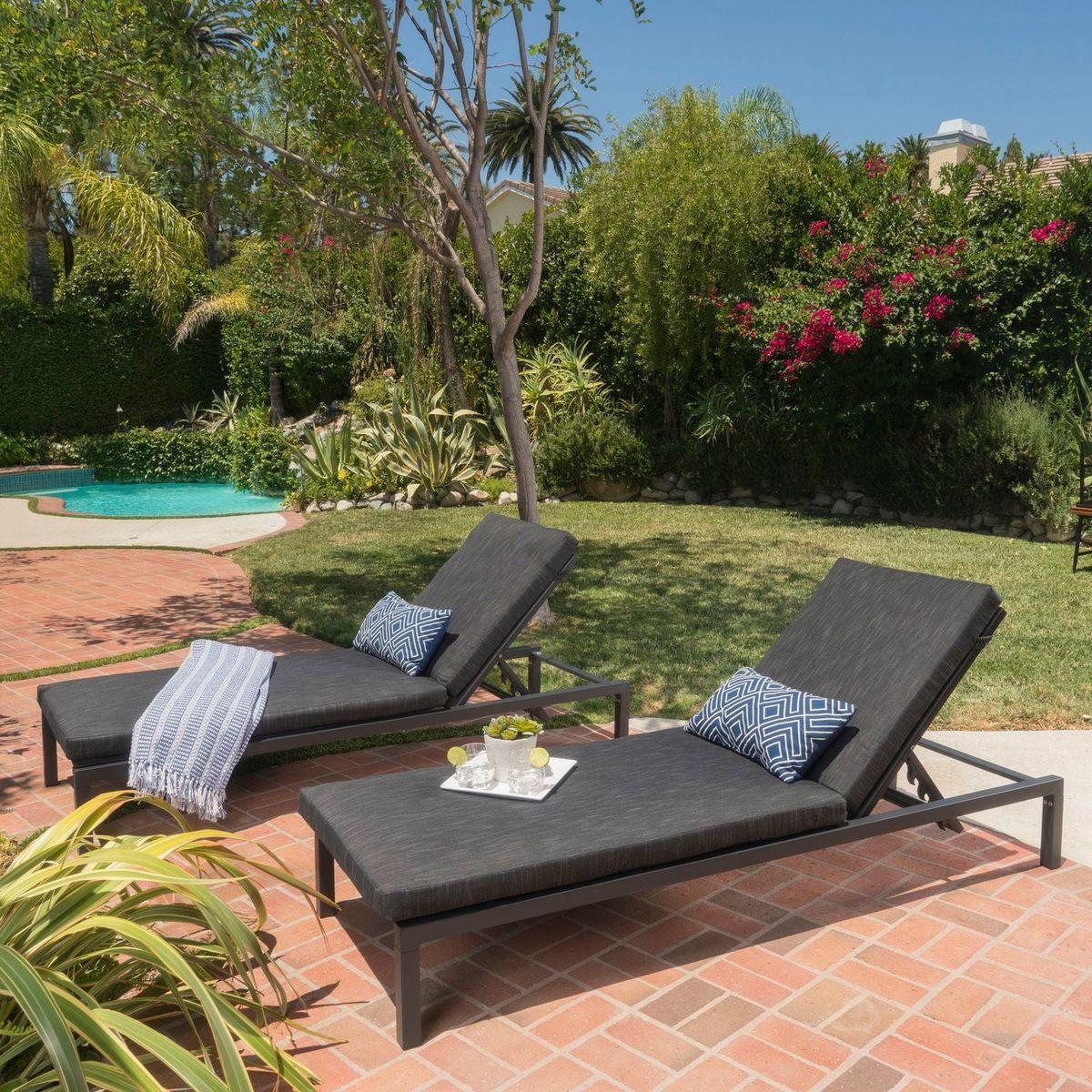 NAVAN CHAISE LOUNGE - DARK GREY