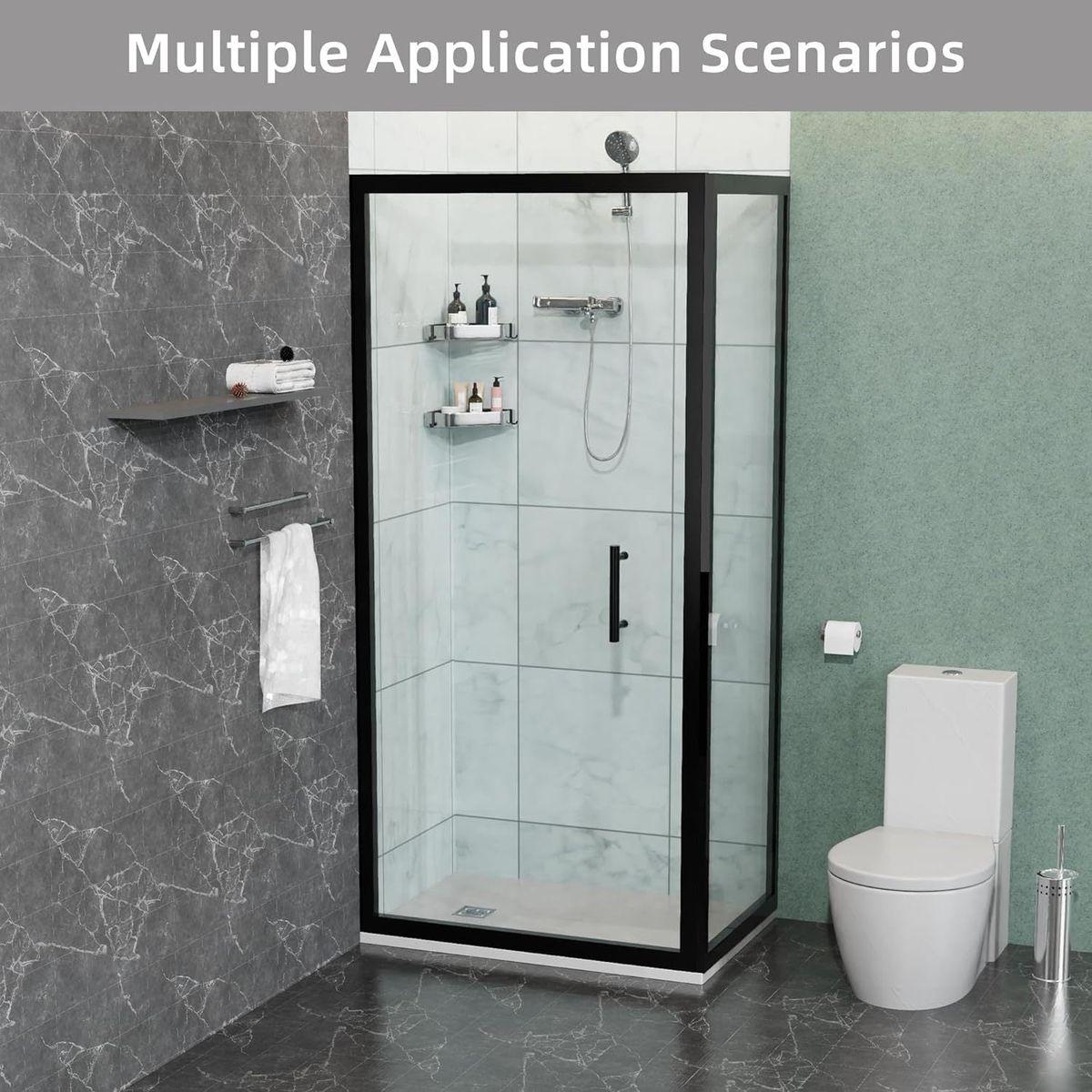 32"x48" White ABS & Acrylic Shower Base with Drain kit and Stainless Steel Cover