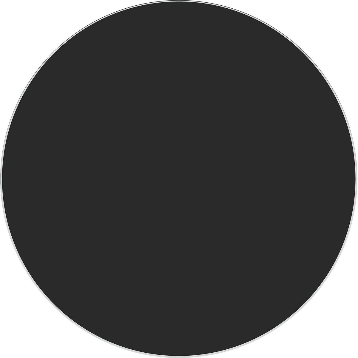 30" Inch Round Tempered Glass Table Top Black Glass 1/4" Inch Thick Round Polished Edge