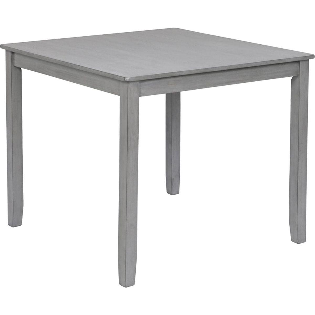 Wooden Dining Square Table, Kitchen Table for Small Space, 4 Person Dining Table, Gray ONLY THE TABLE