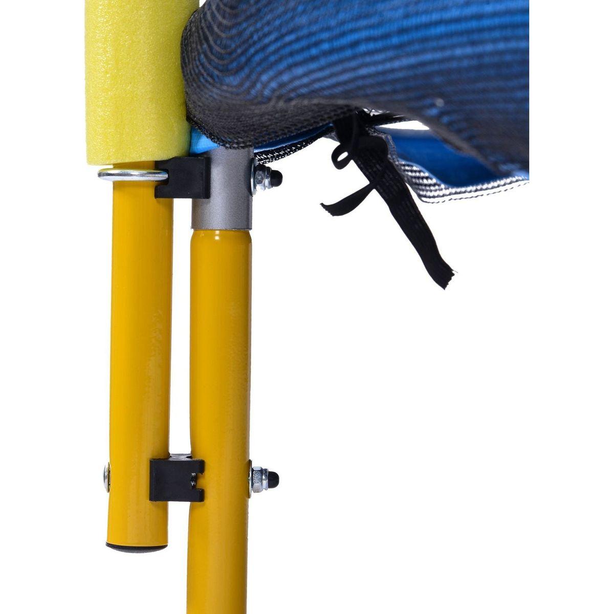 5.5FT Trampoline for Kids - 65" Outdoor & Indoor Mini Toddler Trampoline with Enclosure, Basketball Hoop and Ball Included