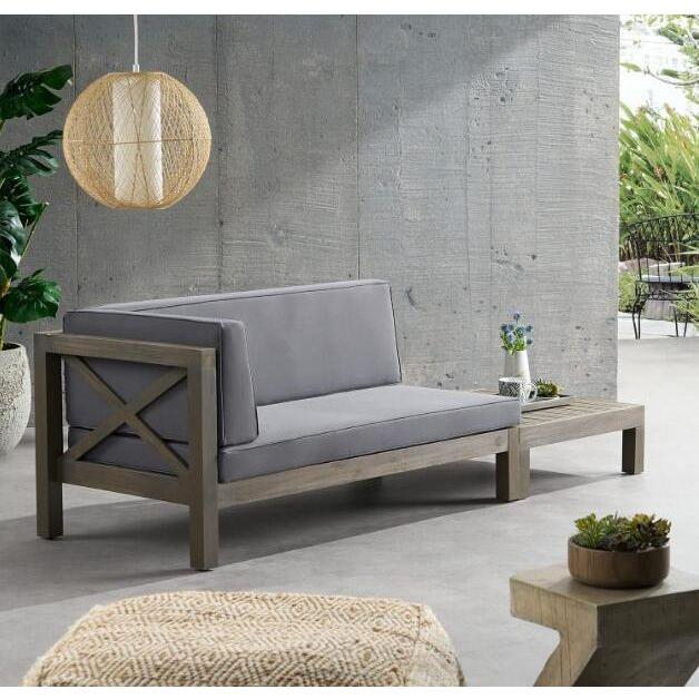 BRAVA X-BACK CORNER BENCH-L WITH COFFEE TABLE