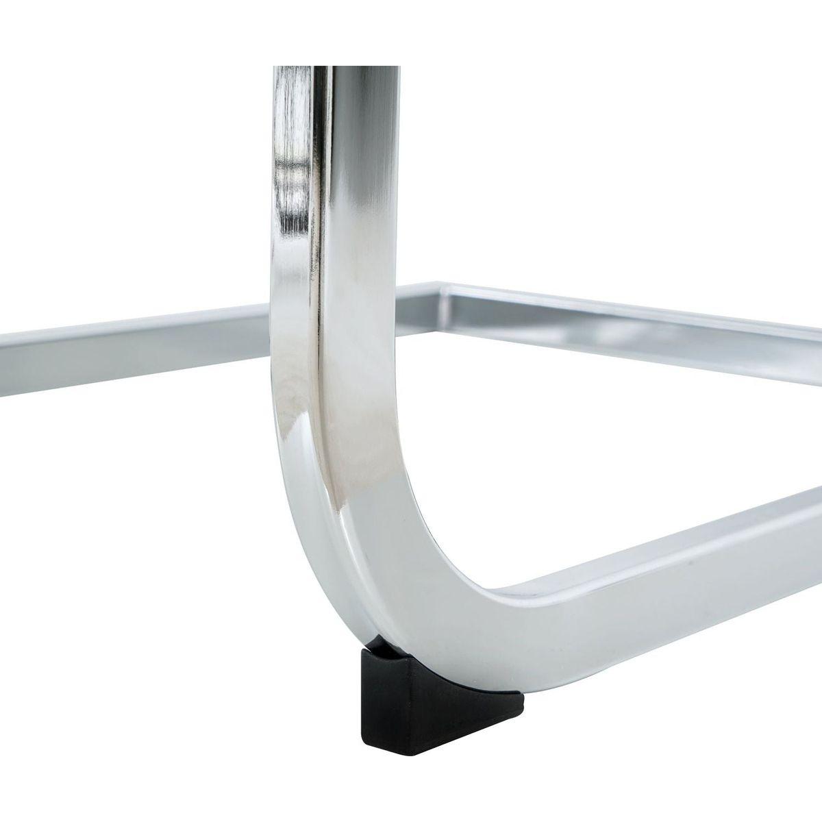 Modern Dining Chairs with Faux Leather Padded Seat Dining Living Room Chairs Upholstered Chair with Chrome Metal Legs Design for Kitchen, Living, Bedroom, Dining Room Side Chairs Set of 2