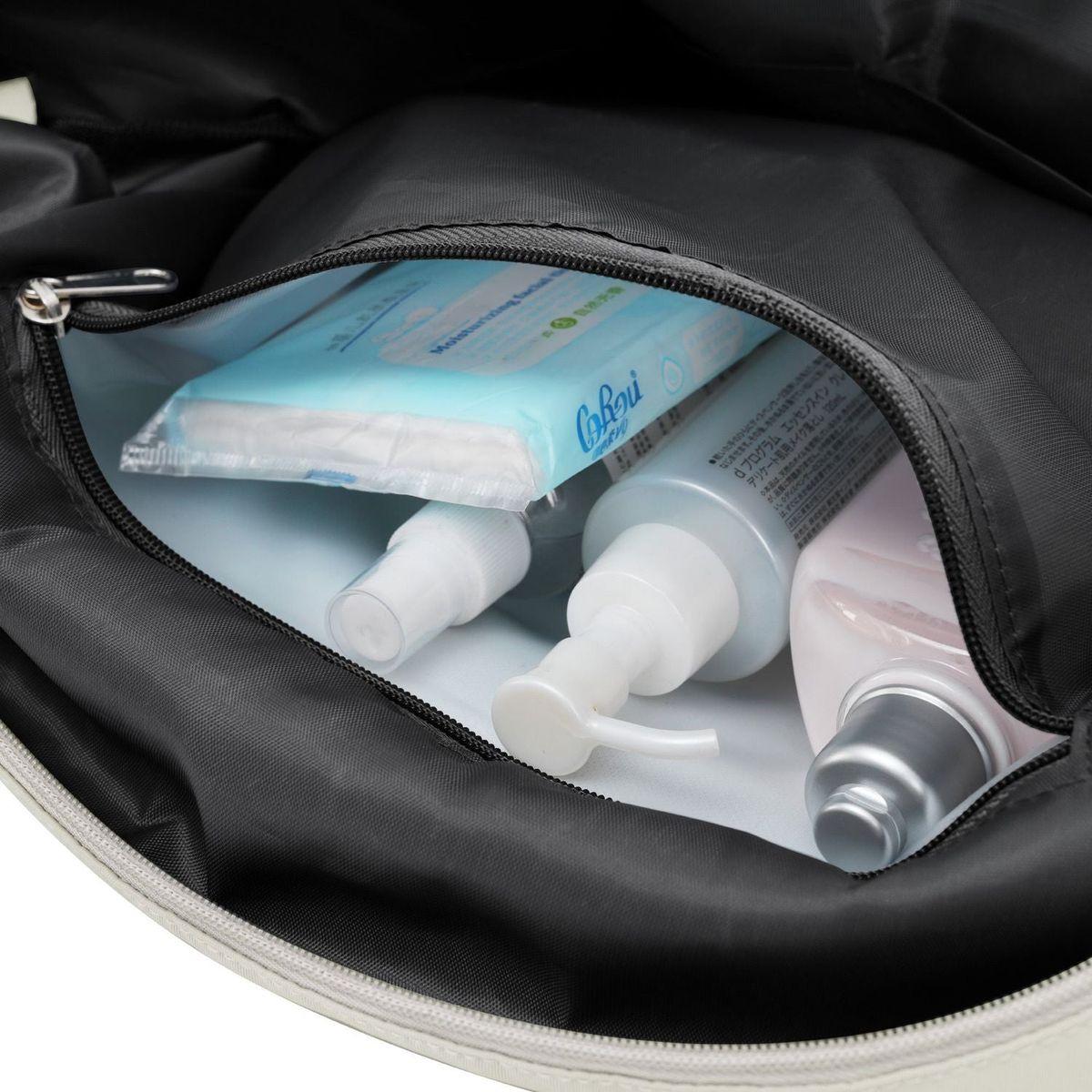 Luggage Sets 4 Piece, Expandable ABS Durable Suitcase with Travel Bag, Carry On Luggage Suitcase Set with 360 Spinner Wheels, ivory and brown