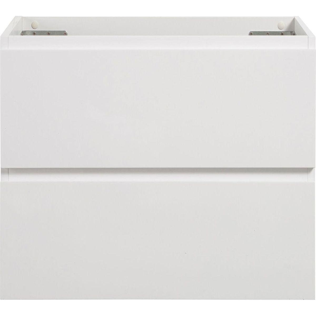 Alice-24W-201,Wall mount bathroom vanity WITHOUT basin, white color, with two drawer, Pre-assembled
