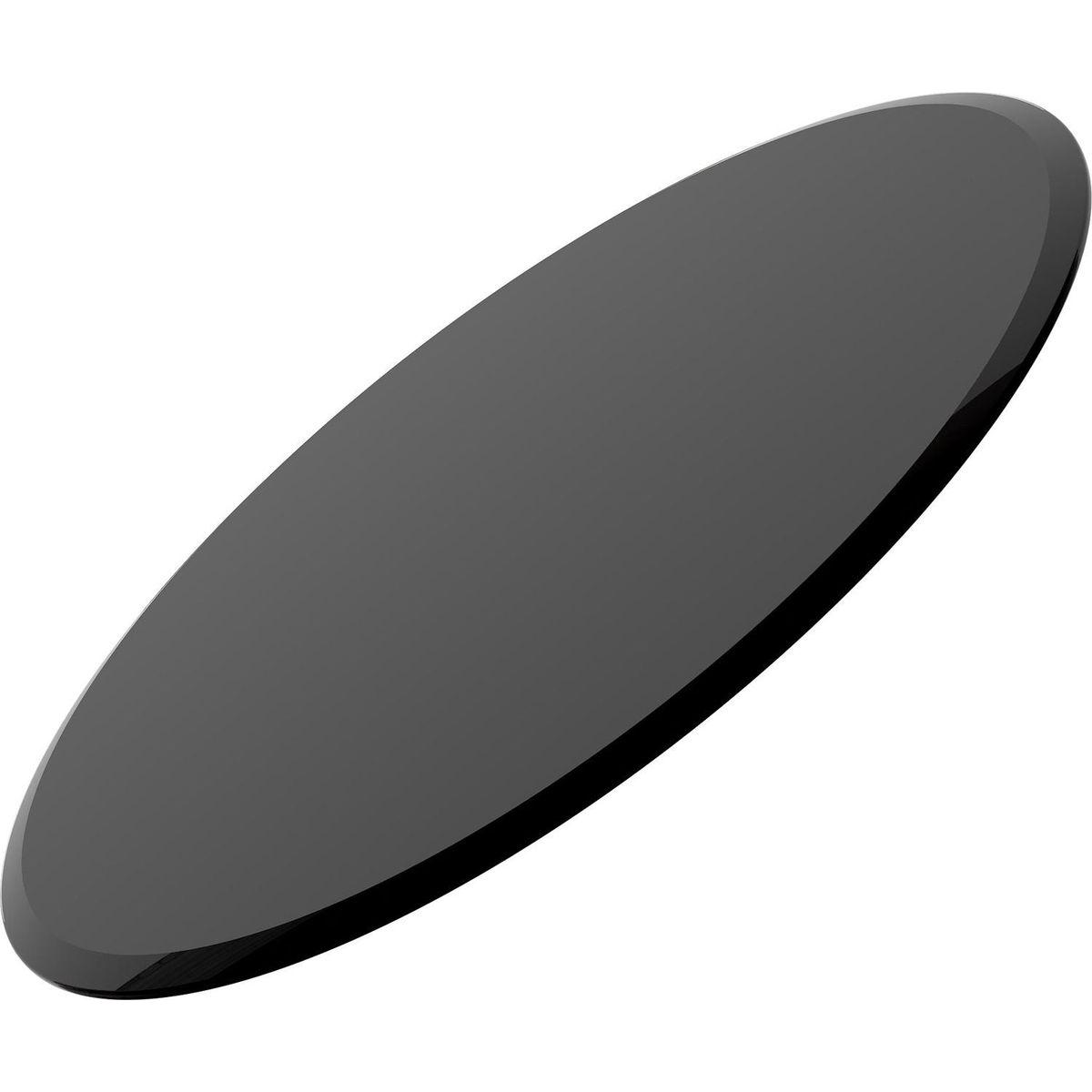 32" Inch Round Tempered Glass Table Top Black Glass 2/5 Inch Thick Beveled Polished Edge