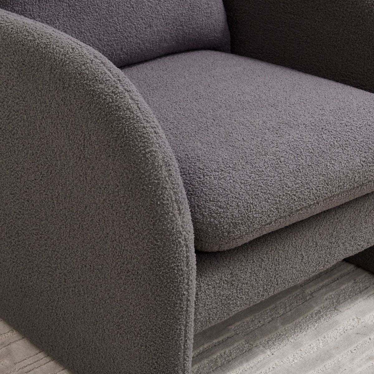 Modern Sherpa Upholstered Accent Chair, Comfortable Living Room Armchair, Lounge chair for Bedroom, and Office "Stylish and Ergonomic Design