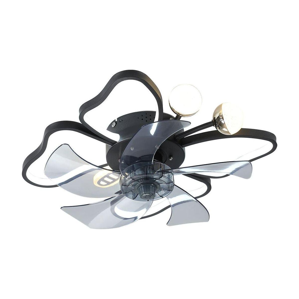 19.7 Inch Light Ceiling Fan with Lights Remote Control with Modern Butterfly Design Styling, Black, Fan for Bedroom, Living Room, Timing Function, Noiseless, Children's Favorite