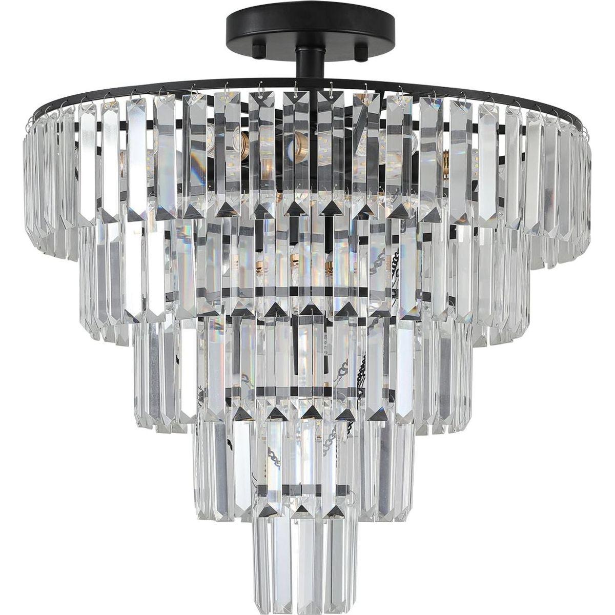 Black large crystal chandelier, modern style chandelier, dining room, living room, bedroom (Bulbs Not Included)