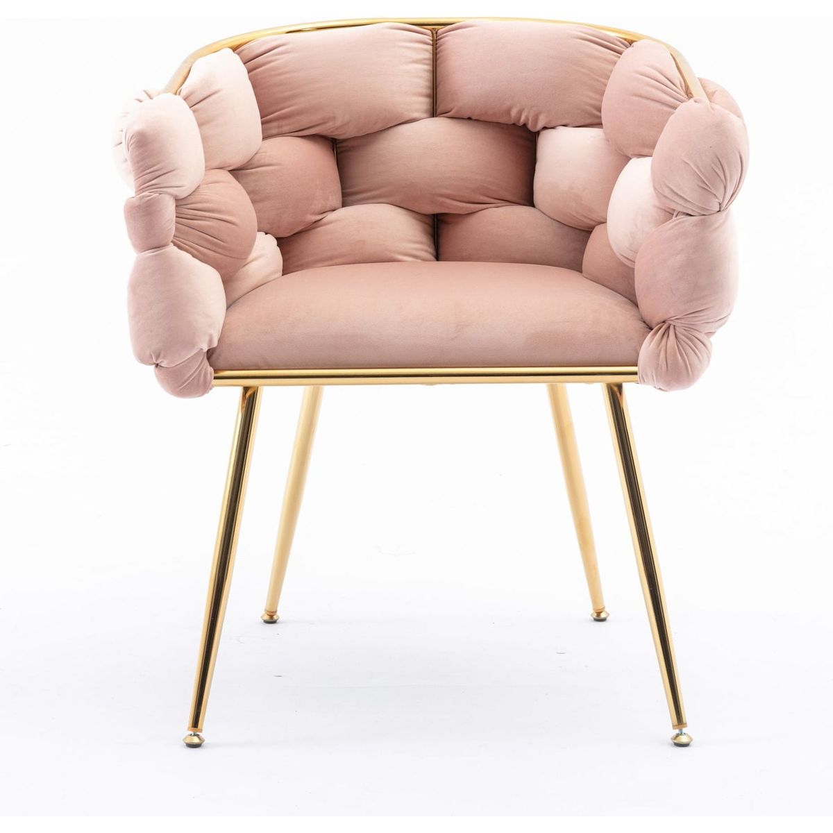 Luxury modern simple leisure velvet single sofa chair bedroom lazy person household dresser stool manicure table back chair pink set of 2