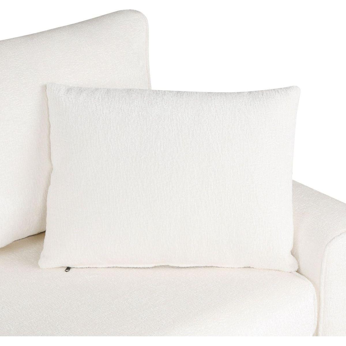 112.2" Sectional Sofa Pull-out Sofa Bed Sleeper with a Storage Ottoman,Three Pillows and Charging Devices for Living Room, Cream