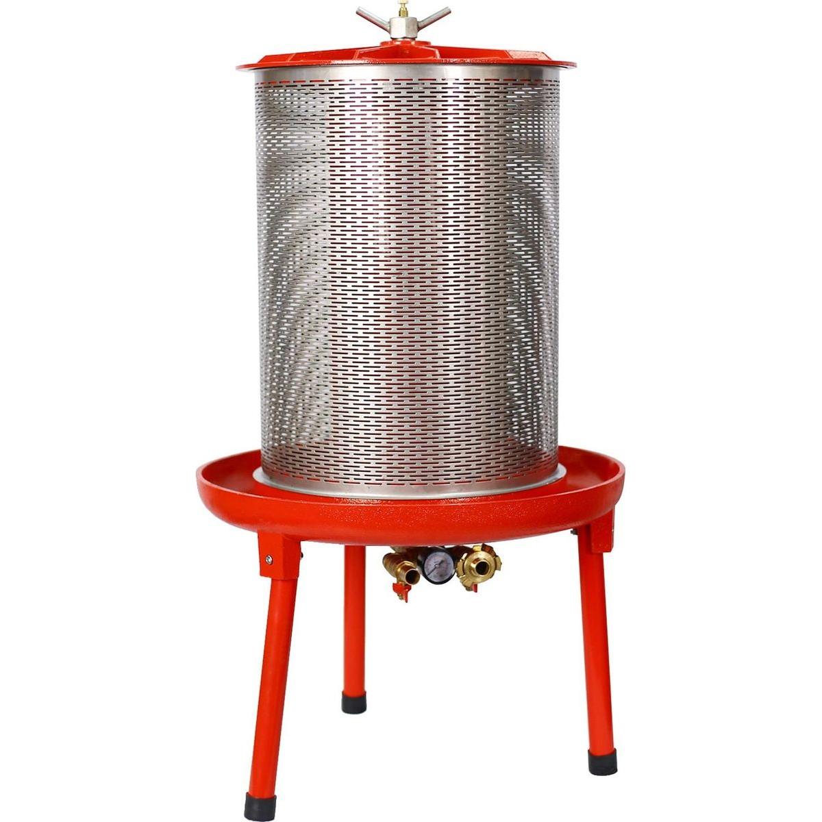 Hydraulic Fruit Wine Apple Press 5.3Gallon/20L -Stainless Steel for Wine Cider Making