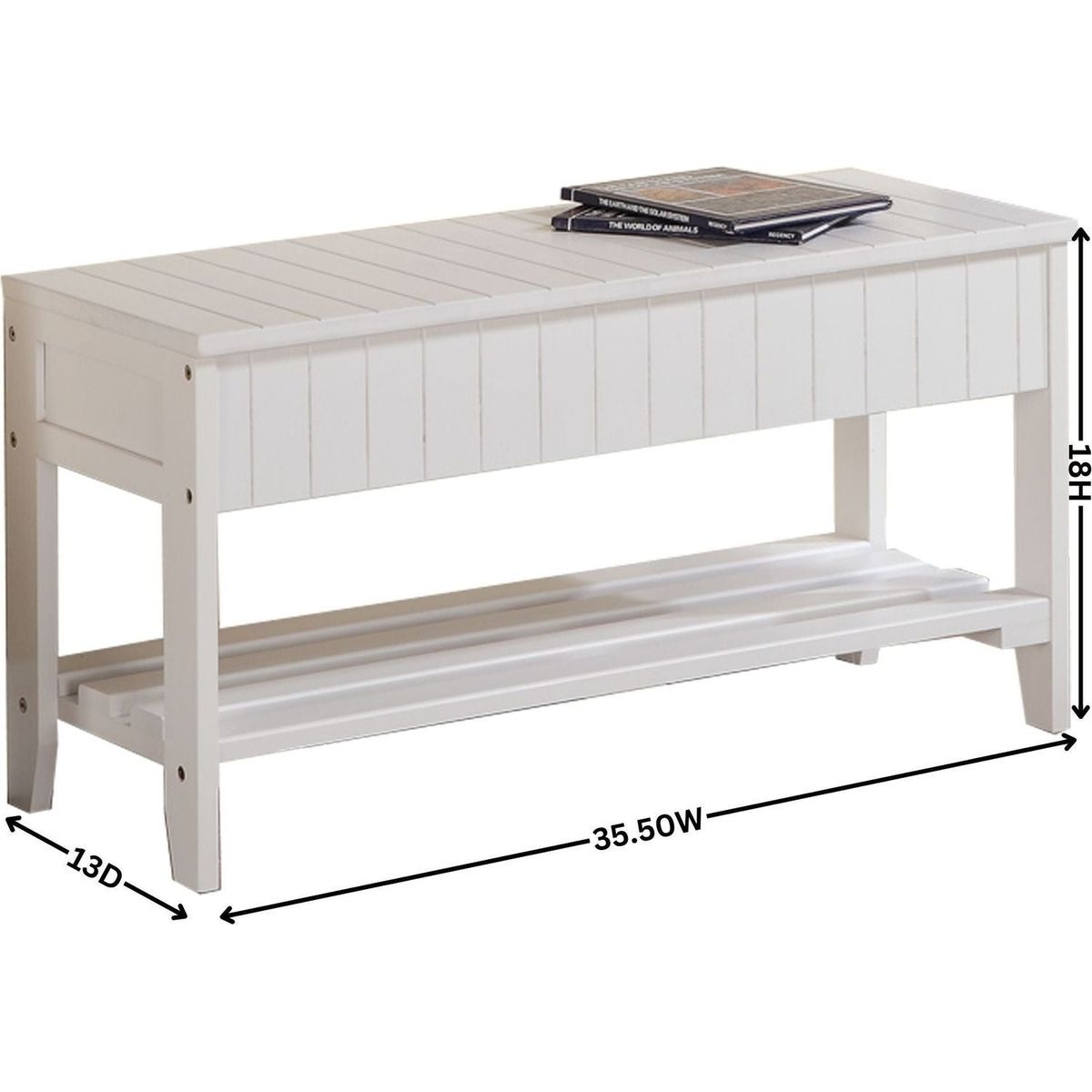 Quality Solid Wood Shoe Bench with Storage, Cherry