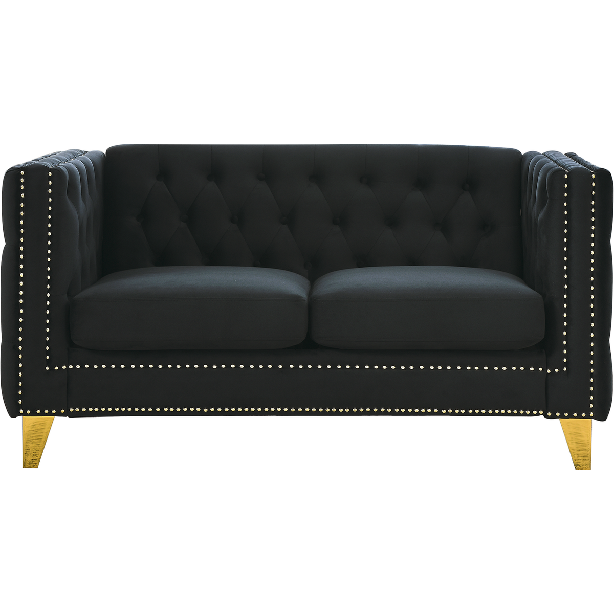 3-seater + 2-seater Combination sofa.BLACK VELVET