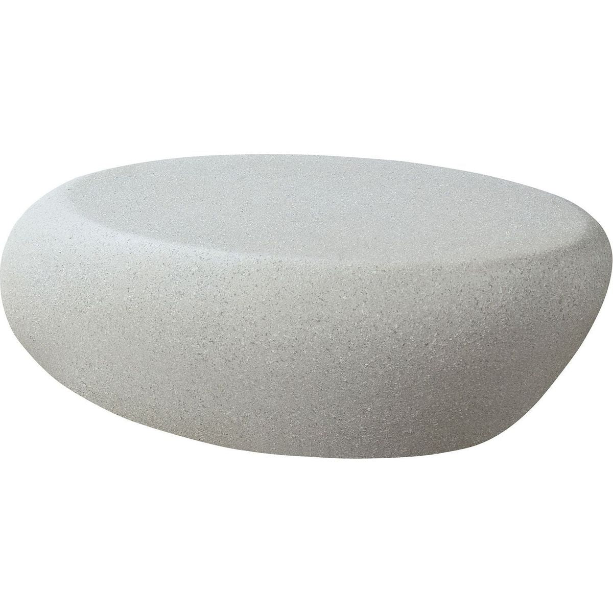 43.31"Fiberglass Elliptical Coffee Table for Living Room Vintage Table,Matte Rocks Table front of the Sofa, Irregular Center Table,No Need Assembly