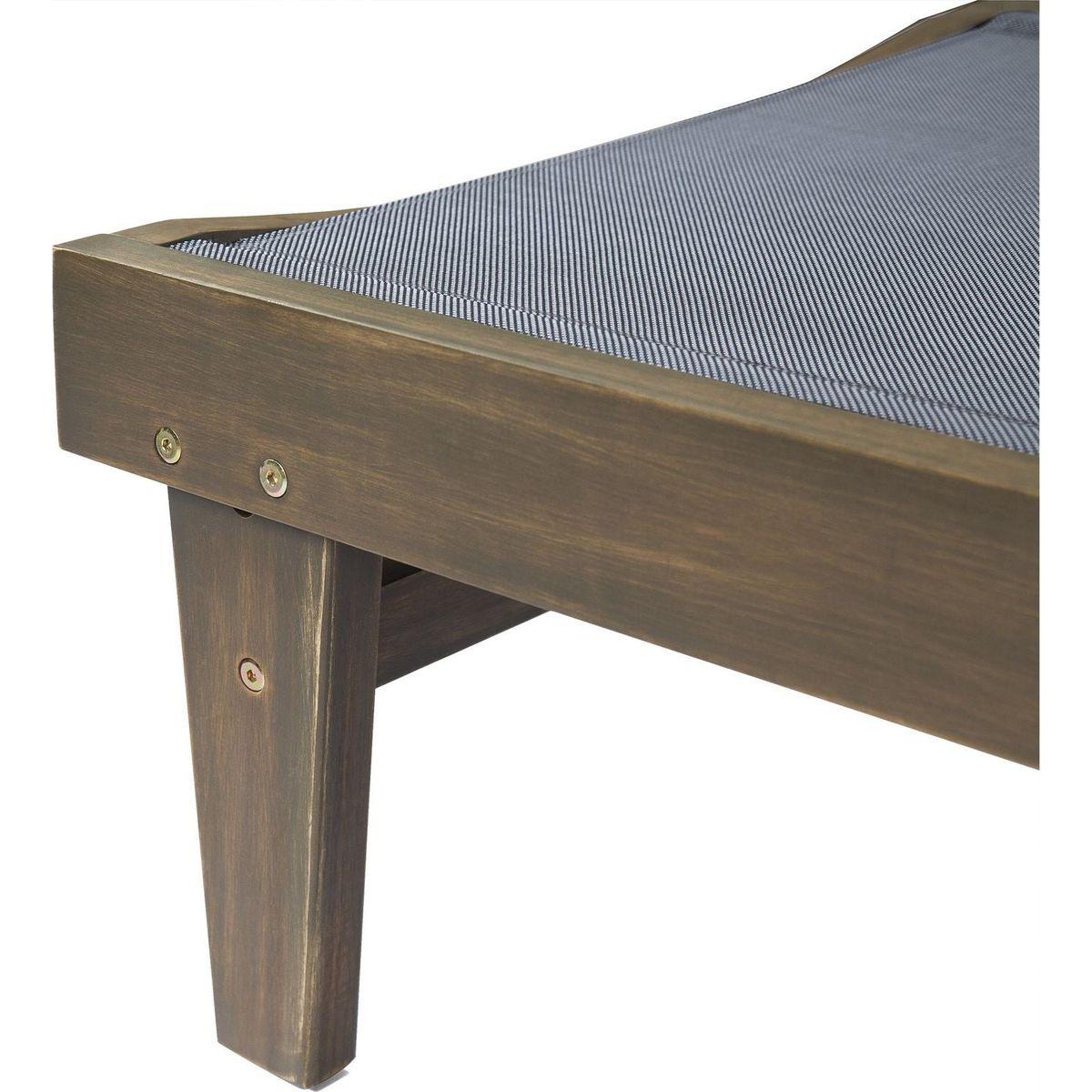 SUMMERLAND CHAISE LOUNGE - DARK GREY MESH