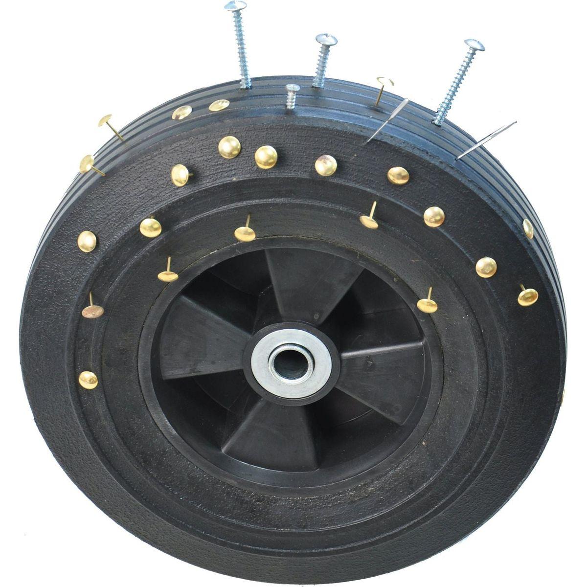 (Green solid wheels wagon cart) Solid wheels Tools cart Wagon Cart Garden cart trucks make it easier to transport firewood