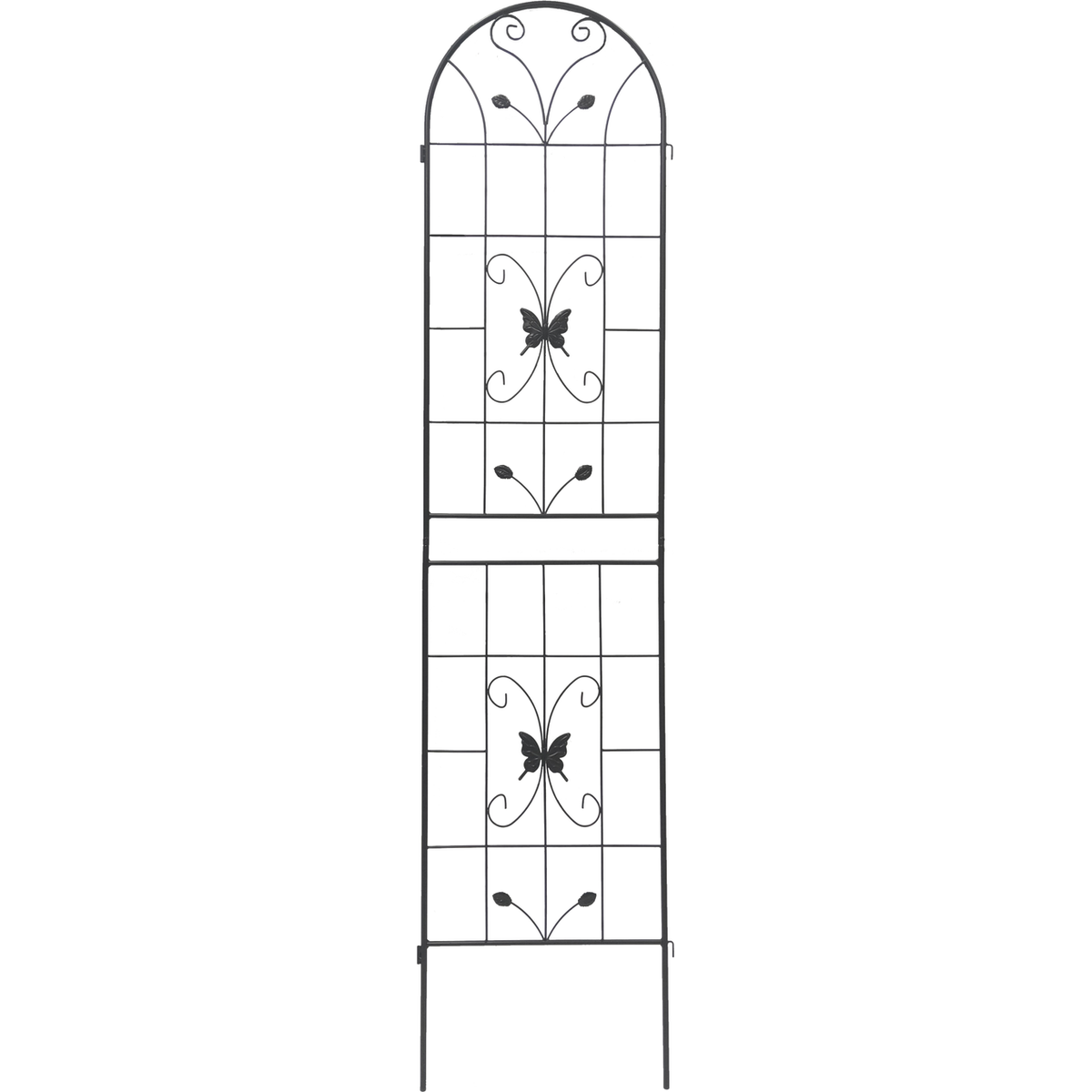 2 Pack Metal Garden Trellis 86.7" x 19.7" Rustproof Trellis for Climbing Plants Outdoor Flower Support Cream White