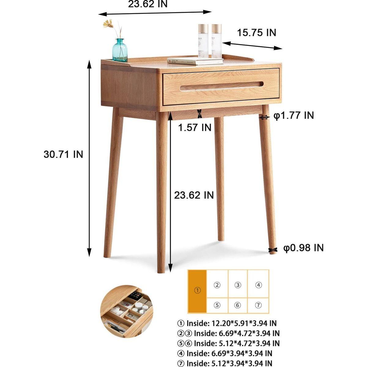Dresser Bistro Table dresser 100% solid table table desk top table dresser compact dresser accessories storage width 60cm storage drawer natural wood natural