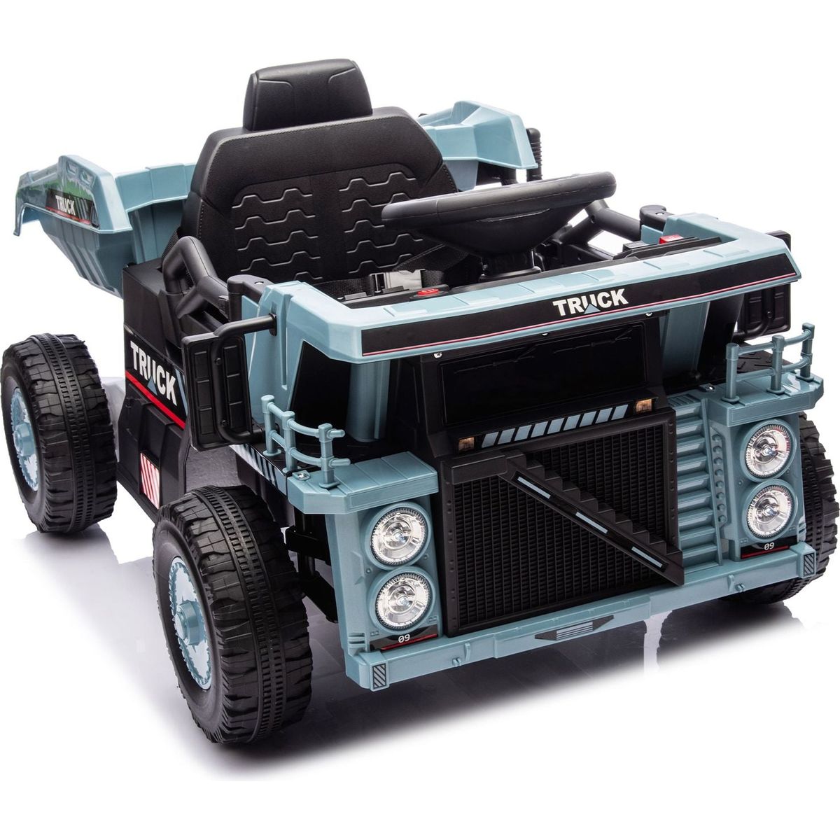 12V Kids Ride On Dump Truck W/Parents Control,2wd,Rear-wheel suspension,Electric Dump Bed and Extra Shovel,Multimedia function with Bluetooh and Music,Volume&Speed adjustment,LED Light For Kids 3-5.