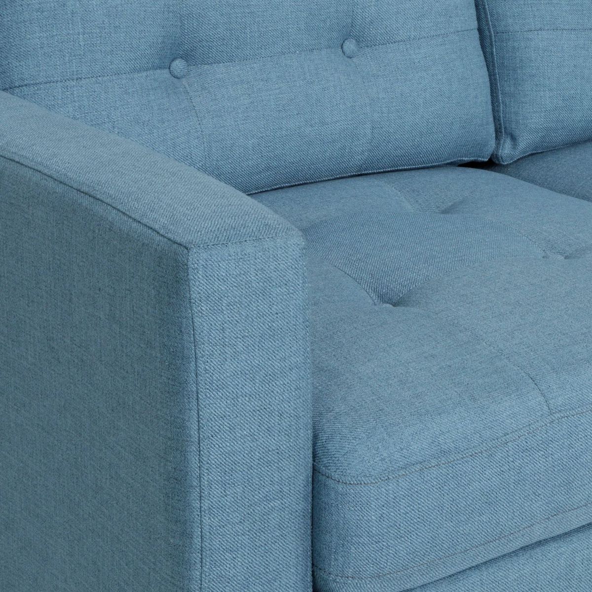 Jenny Contemporary Tufted Fabric 3-Seater Sofa