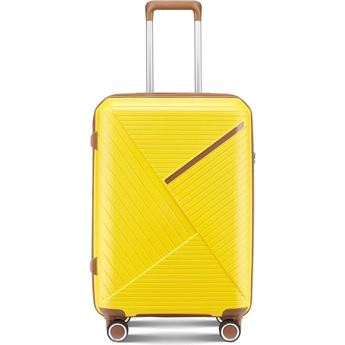 Luggage Sets 4 Piece(14/20/24/28), Expandable Lightweight Suitcase with 4 Double 360 Degrees Mute Spinner Wheels PP Materials Durable TSA Lock Travel Luggage