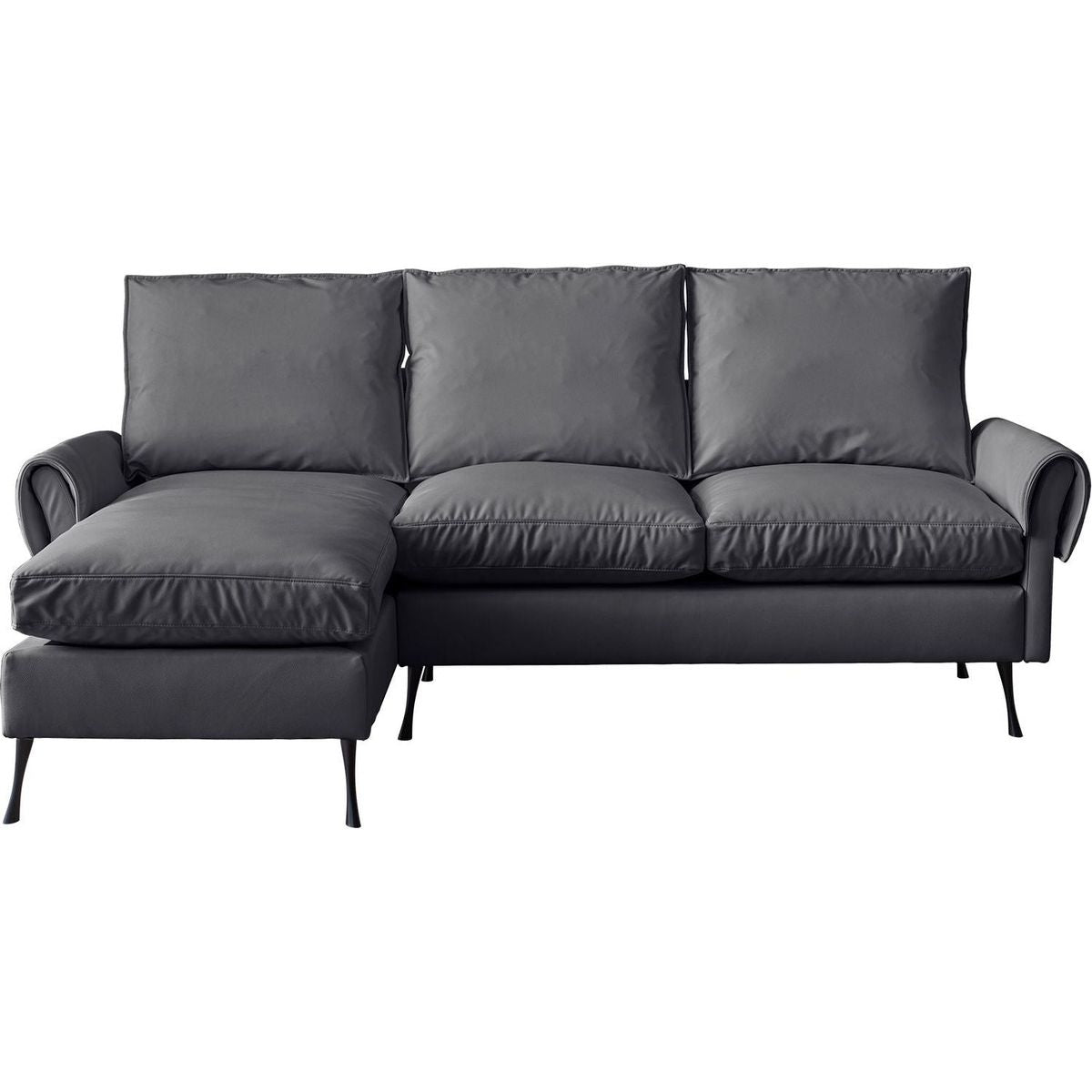 81"Modern Sectional Technical leather L-Shaped Sofa Couch with Reversible Chaise Lounge