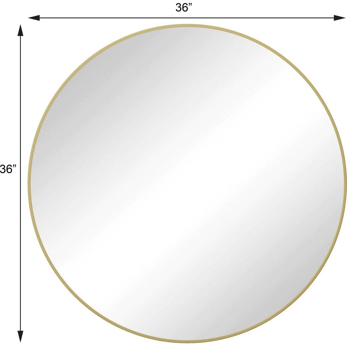 Wall Mirror 36 Inch Gold Circular Mirror Metal Framed Mirror Round Vanity Mirror Dressing Mirror, for Bathroom, Living Room, Bedroom Wall Decor