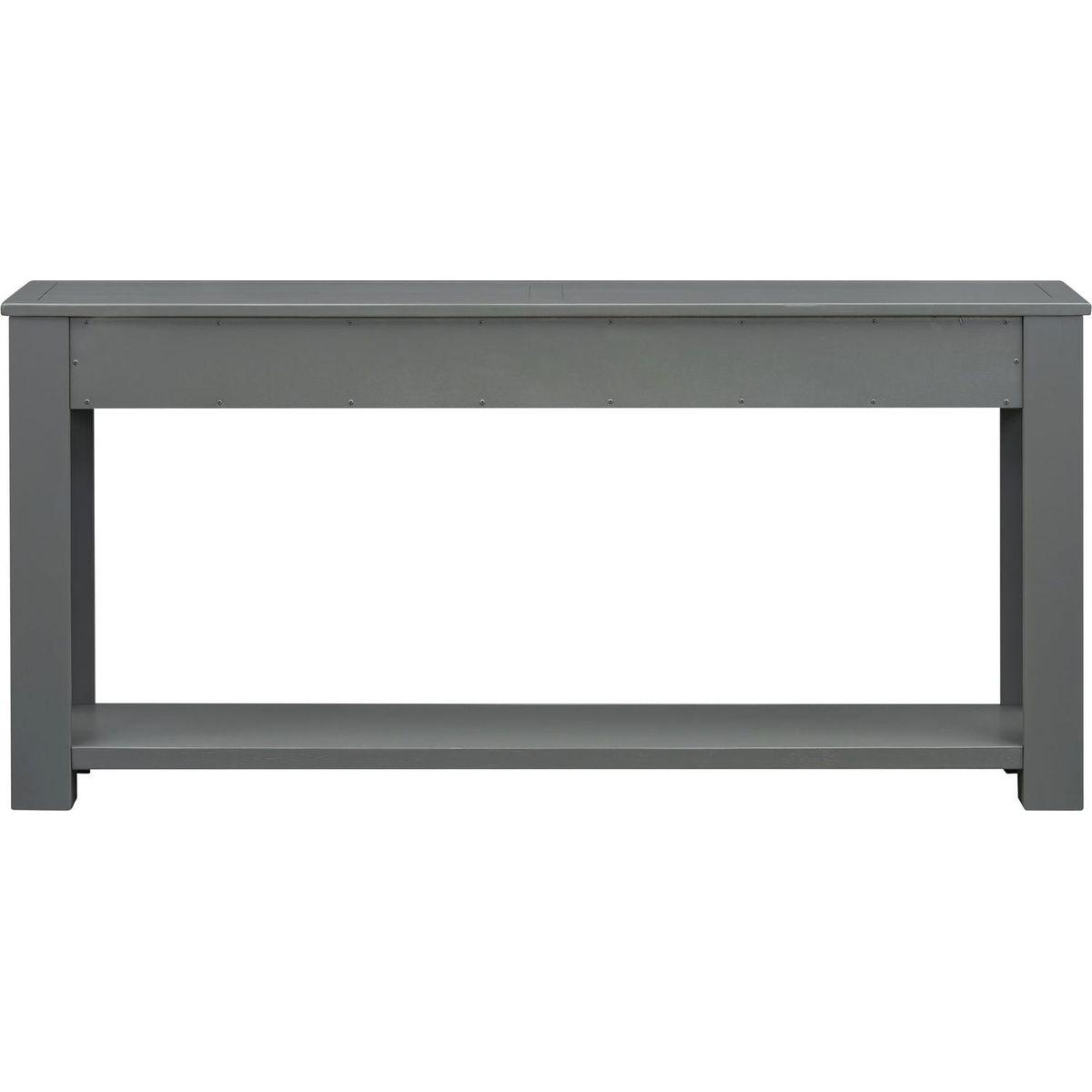 Console Table/Sofa Table with Storage Drawers and Bottom Shelf for Entryway Hallway