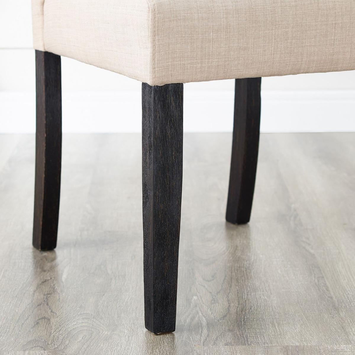 Leviton Urban Style Wood Dark Wash Turned-Leg Dining Set: Table and 4 Chairs, Tan