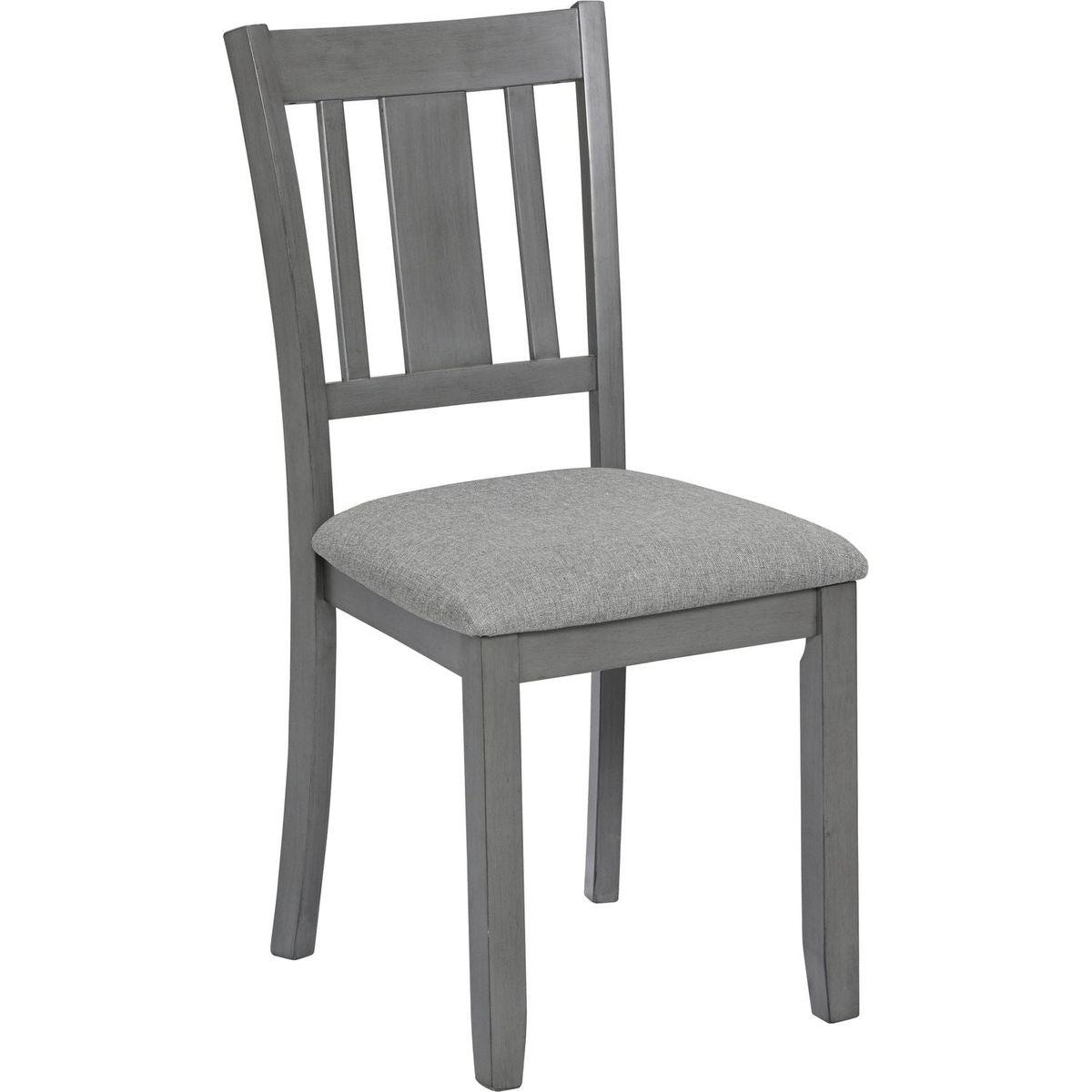 Dining Chairs set for 4,Kitchen Chair with Padded Seat, Side Chair for Dining Room, Gray