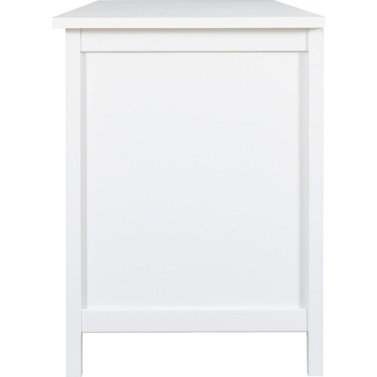 71-inchstylishTVcabinet Entertainment CenterTV stand,TVConsoleTable, Media Console,solidwood frame,Changhong glass door,Metal handle,antique white,canbeplacedin the children's room,bedroom Living Room