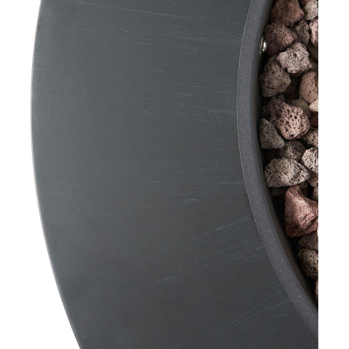 Patio Gas-burning Fire Pit Outdoor Iron Propane Fireplace, 32" Round Fire Pit - 40,000 BTU, Tank outside, Dark Grey