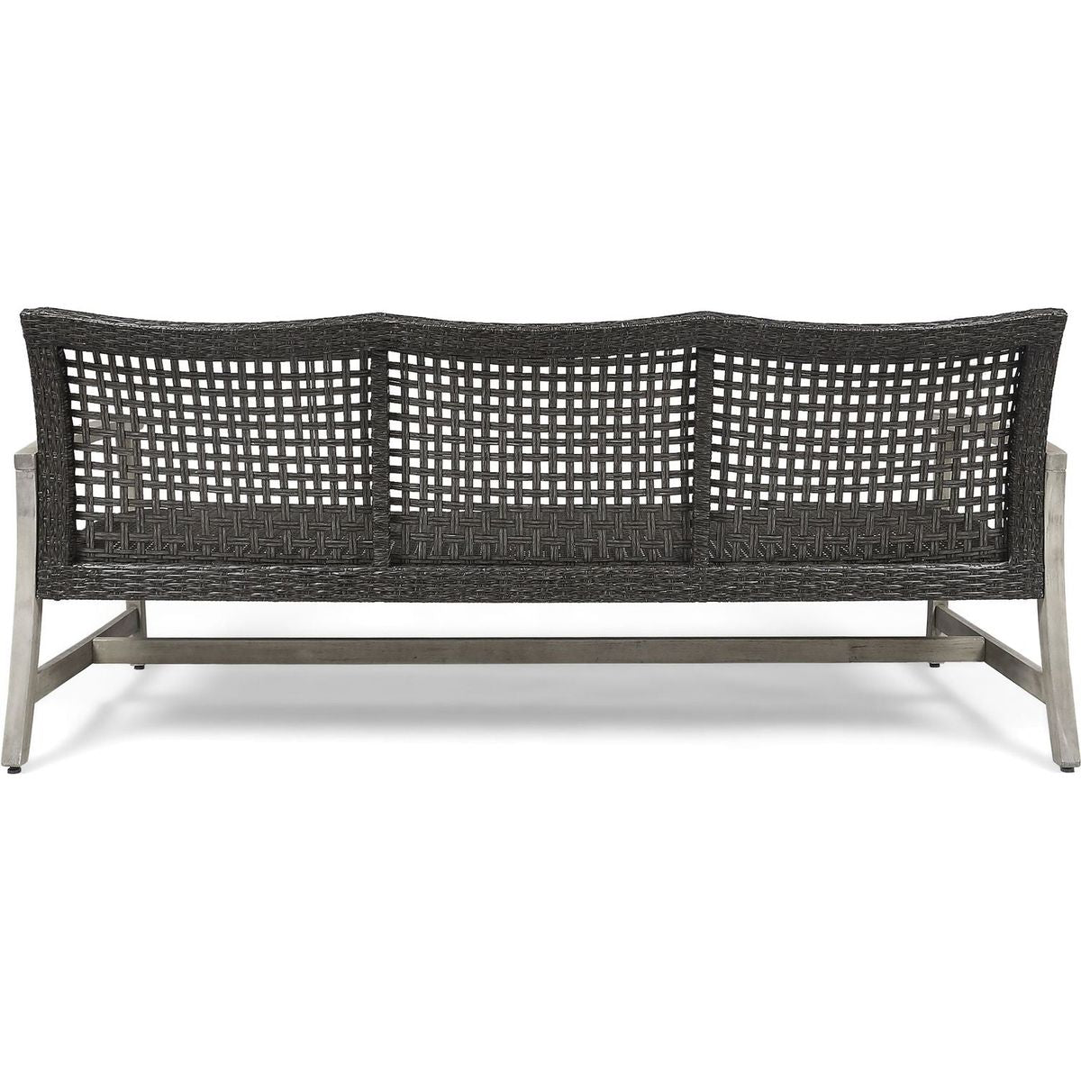 HAMPTON WOOD + WICKER 3 SEATER