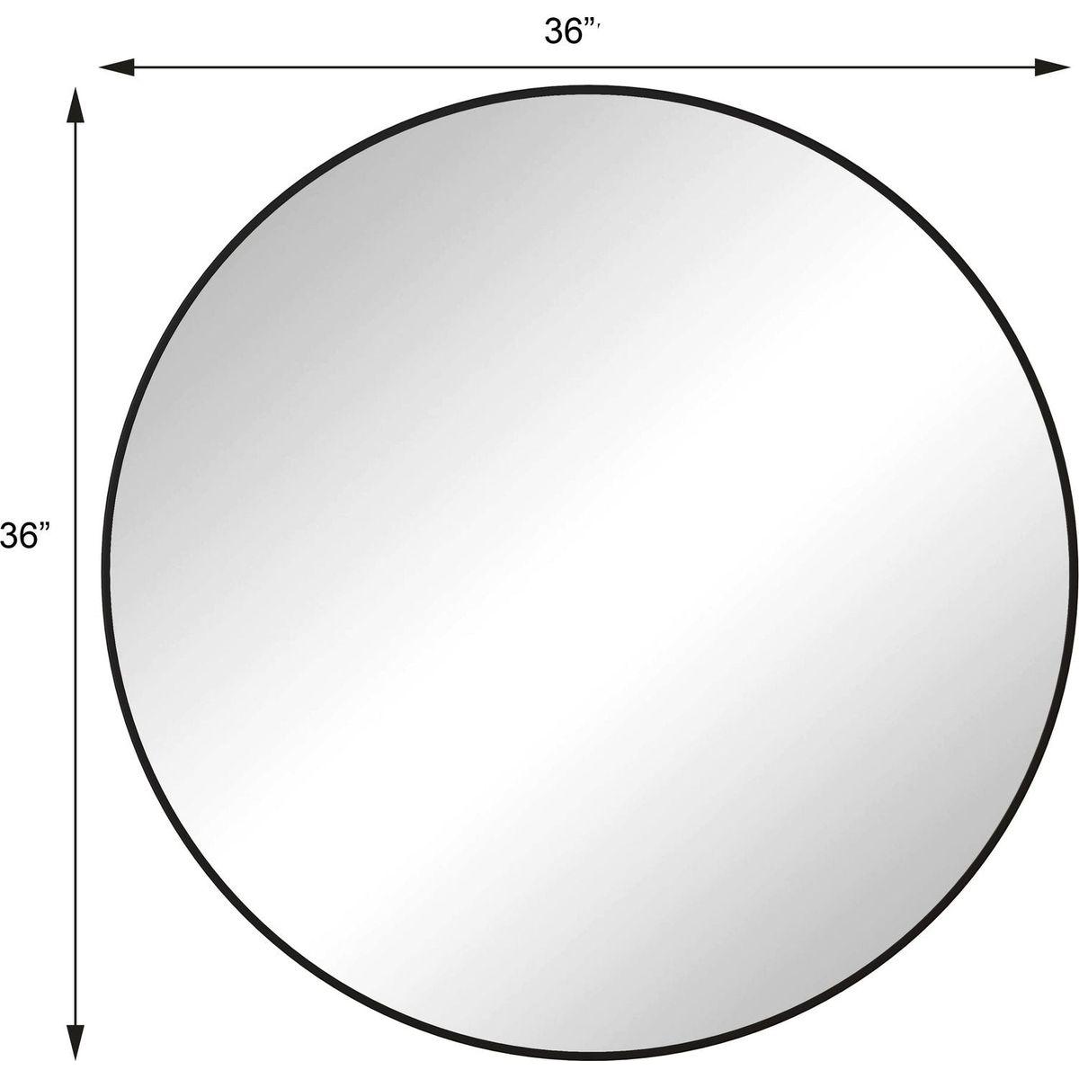 Wall Mirror 36 Inch Black Circular Mirror Metal Framed Mirror Round Vanity Mirror Dressing Mirror, for Bathroom, Living Room, Bedroom Wall Decor