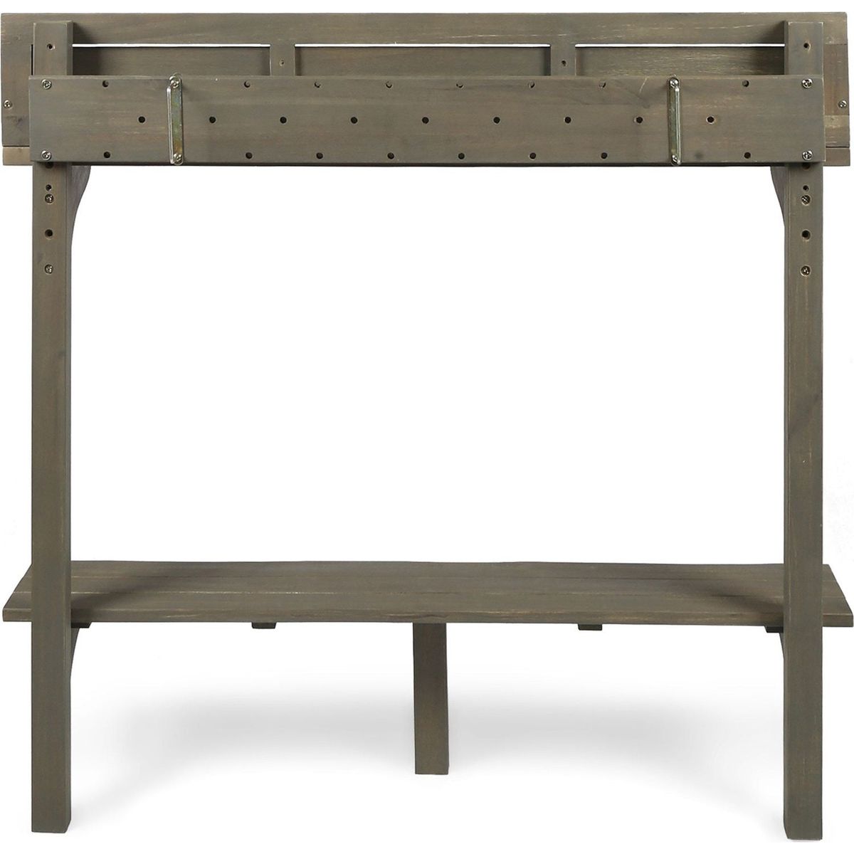 Outdoor Acacia Wood Balcony Bar Table, Gray Finish