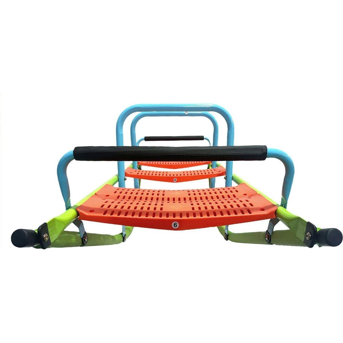 XSS008 high quality kids seesaw plastic seat playground equipment cute baby plastic rocker outdoor children blue and green steel tube for kids age 3+