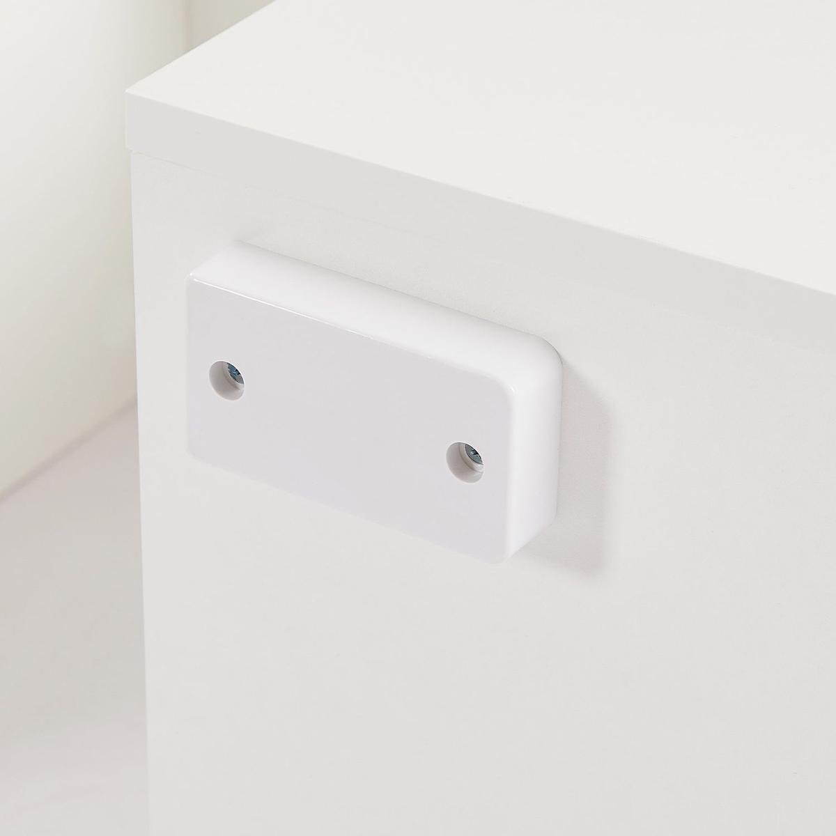 White modern TV Stand with LED Lights, high glossy front TV Cabinet, can be assembled in Lounge Room, Living Room or Bedroom, color:WHITE