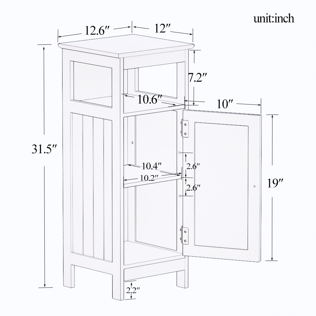 Bathroom single door cabinet - Streamdale Furniture