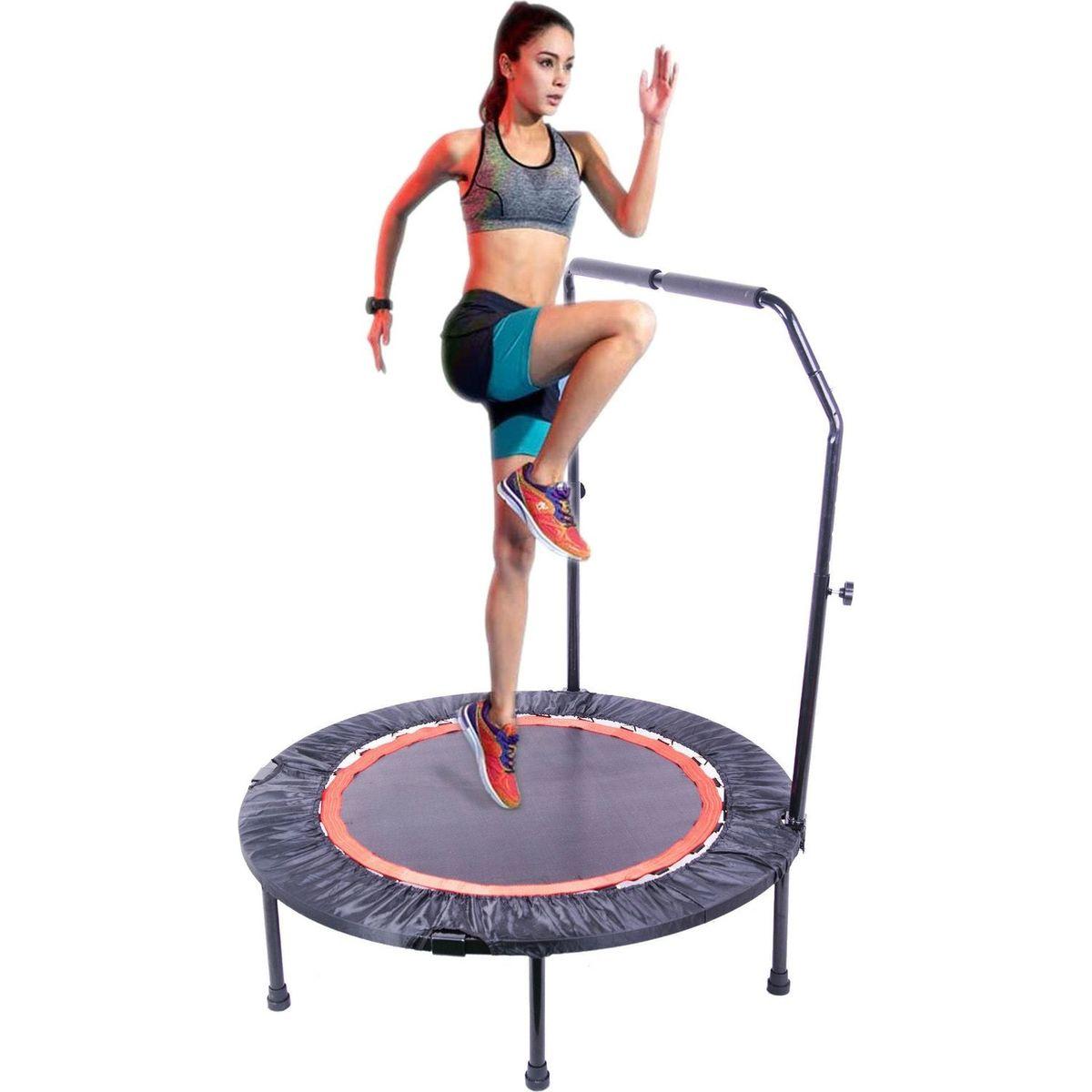 40 Inch Mini Exercise Trampoline for Adults or Kids - Indoor Fitness Rebounder Trampoline with Safety Pad Max. Load 300LBS - Streamdale Furniture