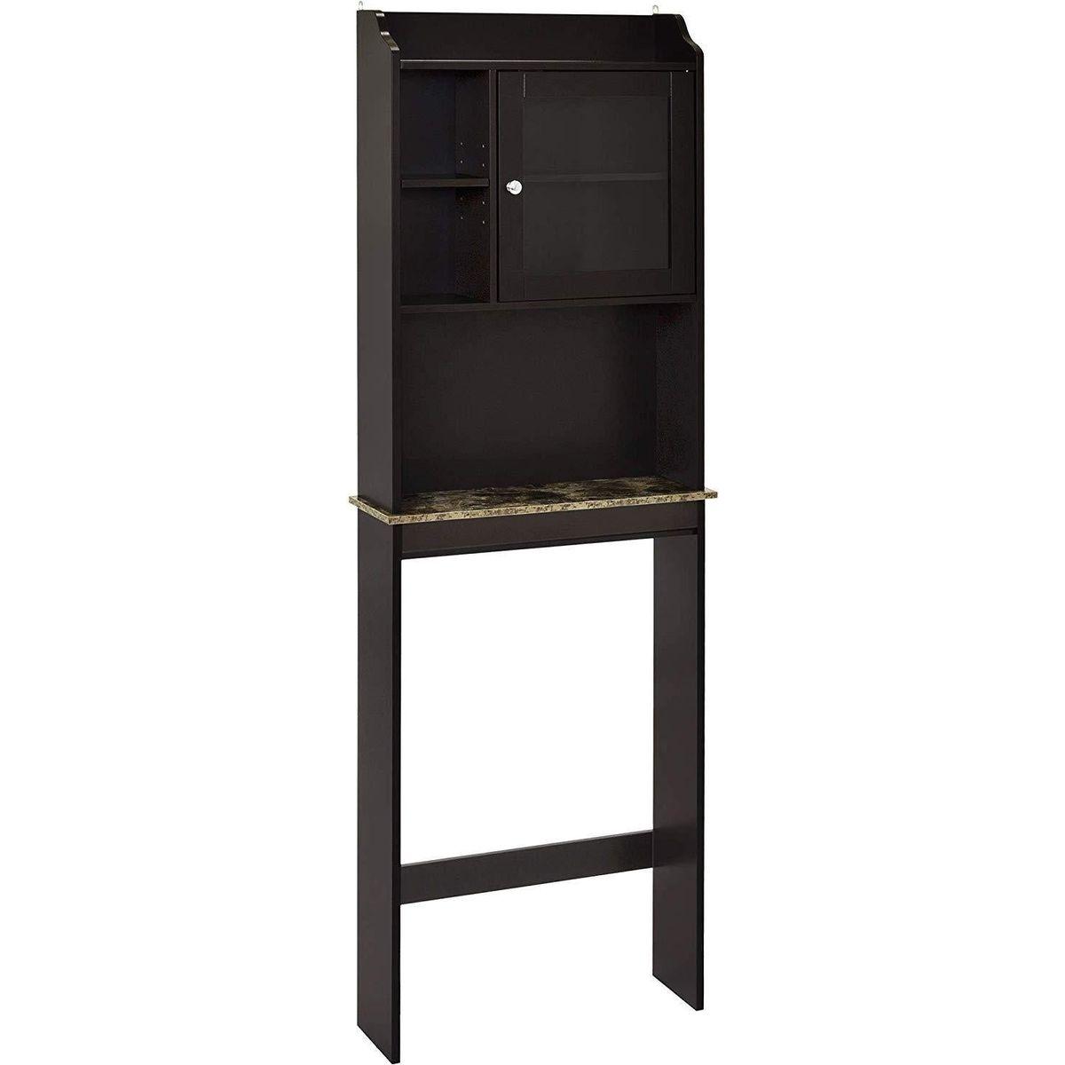 Modern Over The Toilet Space Saver Organization Wood Storage Cabinet for Home, Bathroom - Espresso - Streamdale Furniture